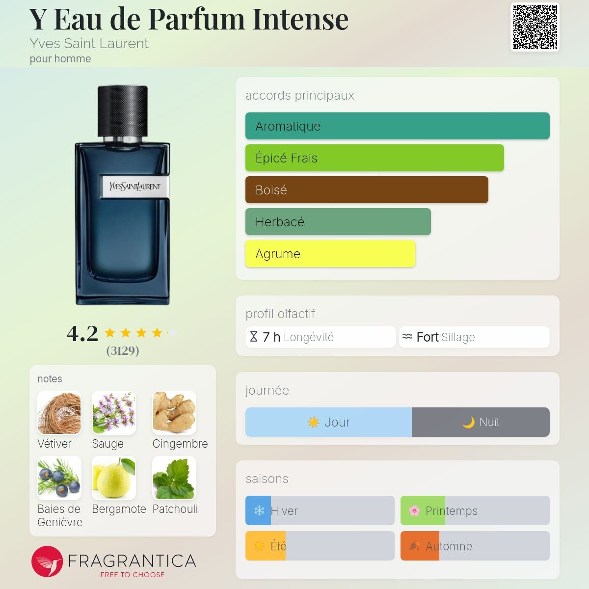 Yves Saint Laurent Y Intense 60ml / 100ml